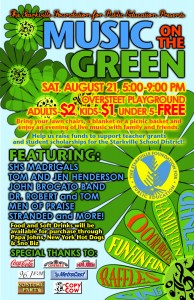 Music On Green Poster 2010